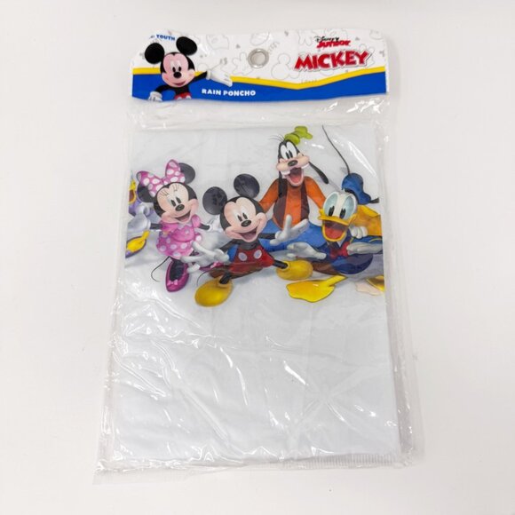 LOT 3 - Disney Mickey Mouse & Gang YOUTH Hooded Poncho  Clear  NEW - Picture 4 of 6